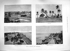 Original Old Antique Print