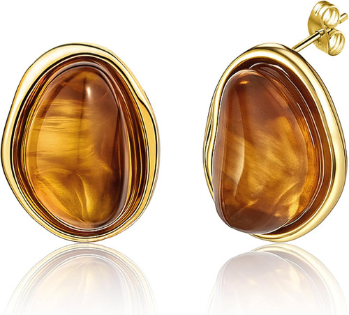Amber stud earrings for - earrings,