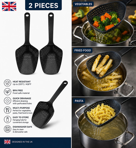 Food strainer scoop - strainer,