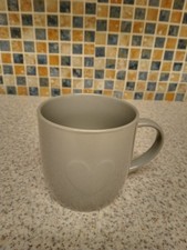 M&S Single Heart Grey Mugs