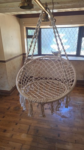 Hanging macrame hammock chair - macrame,