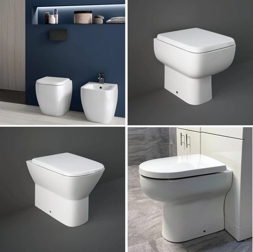 Back wall toilet pan - wall,