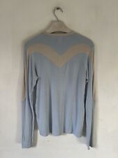 Evisu T-Shirt L Large Vintage Long Sleeve Blue Slim Fit Rare 90s Vintage Stretch