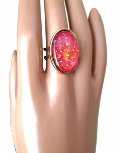 Opal ring resin jelly - opal,