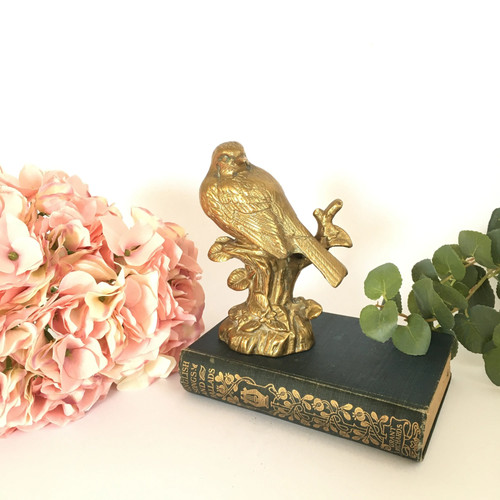 Vintage brass bird tree - vintage,