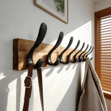 61cm Wooden Wall Coat Rack