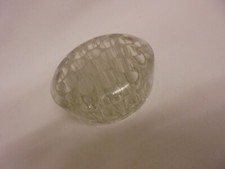 VINTAGE 19 HOLE CLEAR GLASS FLOWER FROG ARRANGER MADE IN ENGLAND