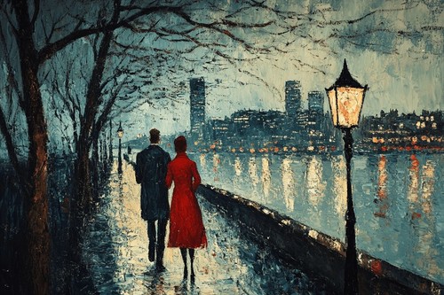 Lowry style canvas picture - l,