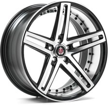 Alloy Wheels 22" Axe EX20 Black Polished Face For Infiniti M37 10-13