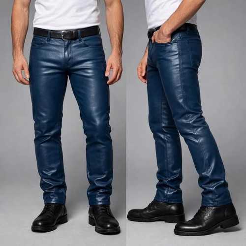 Men dark blue genuine - men's,