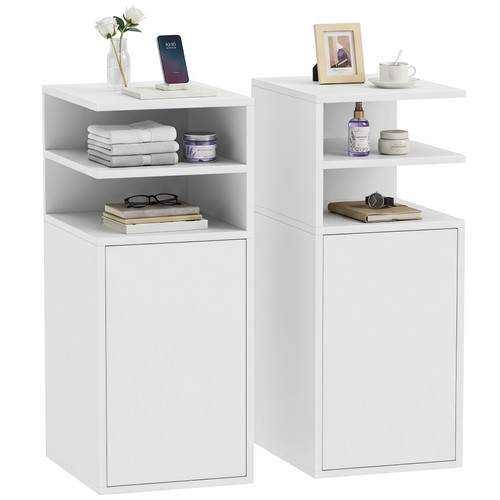 Homcom slim bedside table set - homcom,