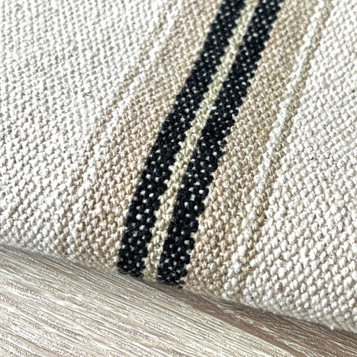 Thick french linen look - thick, stripe