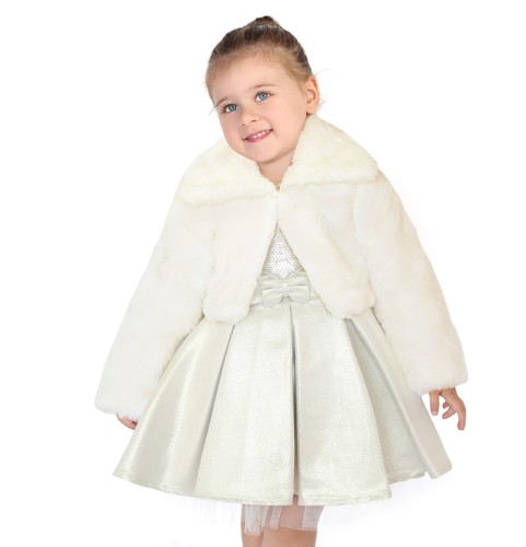 Girls faux fur bolero shrug - girls,