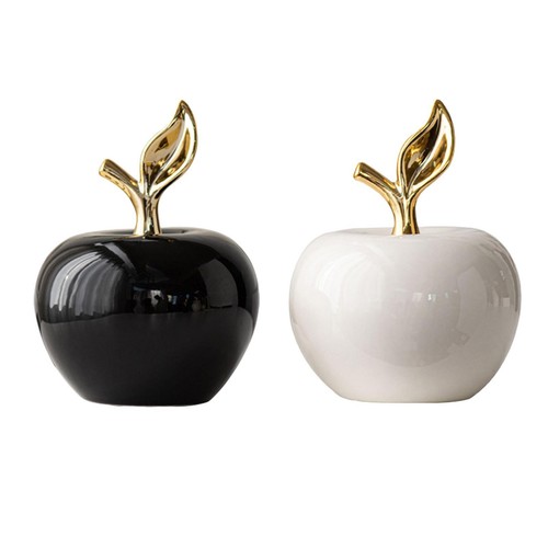 Ceramic apple statue - ceramic,
