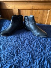 Dune black leather ankle boots