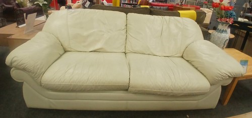 Cream italian leather three - italian,