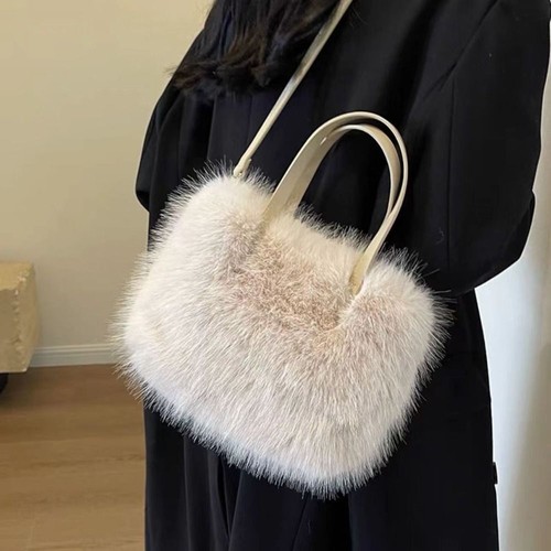 Fluffy female crossbody bag - female,