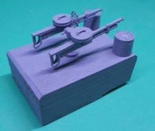 Twin Vickers .303 Machine Gun. 1/24th Scale. Model Boat Fittings.
