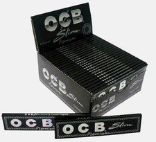 32 Booklets OCB PREMIUM BLACK KING SIZE Slim Smoking Cigarette Rolling Papers