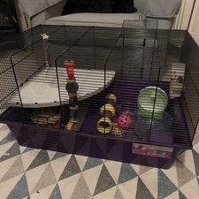 Pet small animal cage with extras