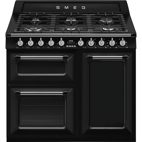 Smeg range cooker black - range,