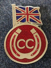 CARAVAN CLUB of GREAT BRITAIN Vintage Enamel Buttonhole Badge/Brooch VGC 17mm