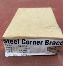 Corner Braces Heavy Duty Brackets. Size65mm X 19mm Right Angle L Bracket .Qty 25