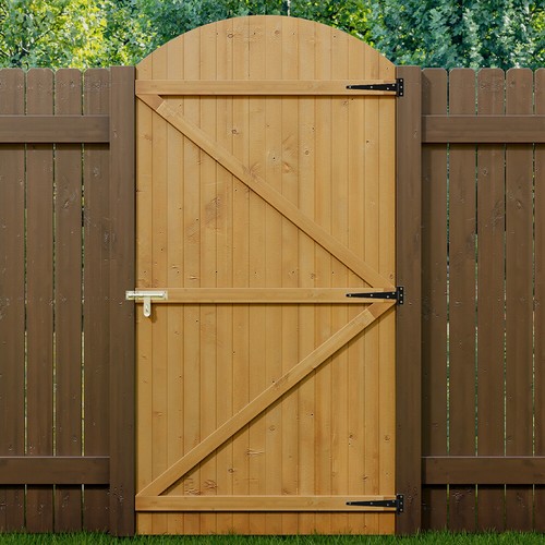 Wooden gate pedestrian privacy - wooden,