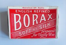 Vintage English Refined Borax Box 1950s Red Packet 1lb EXC Film/TV Prop Free P&P