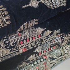 Velvet Gold Zari Embroidery