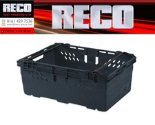 10 X USED DEEP BALE ARM CRATE MAXINEST STACKABLE 44L STACKING STORAGE 60-40-25CM