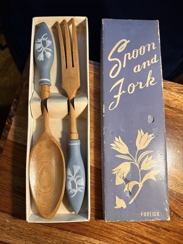 1950s wooden salad spoon - 1950s,