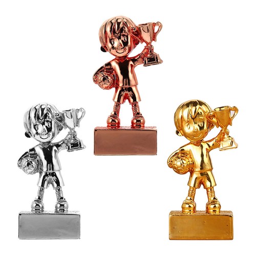 3pcs small soccer award trophy - soccer,
