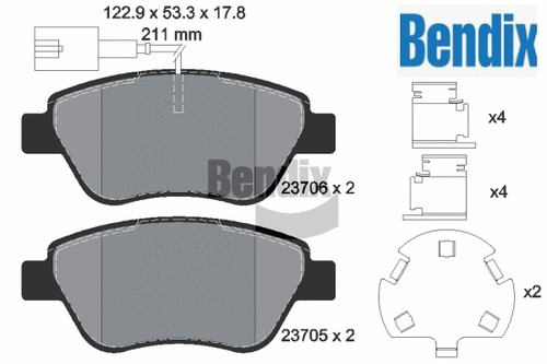 Front brake pad set - disc,