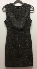 Vintage 1960s Black And White Tweed Shift Dress UK 10