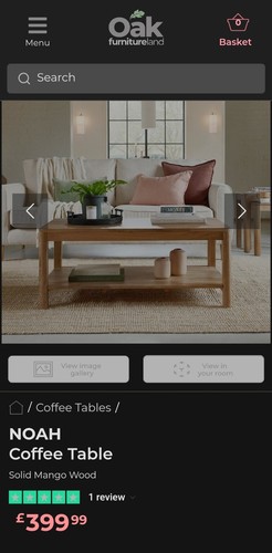 Oak furnitureland noah coffee - furnitureland,