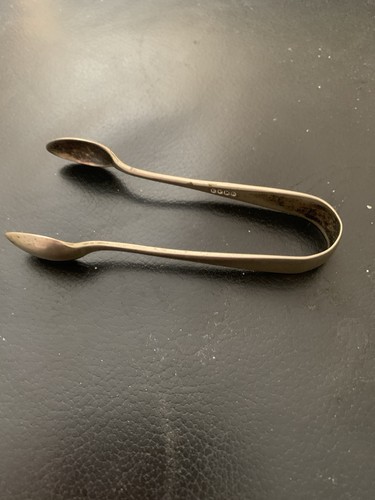 Silver plated sugar tongs - silver,