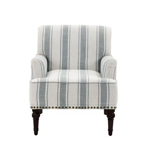 Modern blue striped linen - modern,
