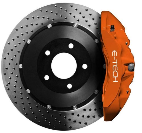 Orange brake caliper - brake,