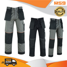 MS9 Mens Cargo Combat Work Trousers Pants Jeans Multi Pockets S5