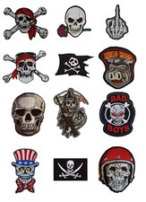 SKULL Skeleton Iron Sew On