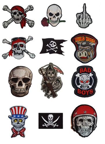 Skull skeleton iron sew - skull,