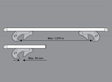 Locking Universal Aluminium Car Roof Bars Cross Rack 1.3M For Raised Rails 60kg