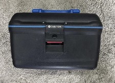 Carlton Vintage Hard Shell Vanity Case - Black - Very Spacious Case 4 Anything