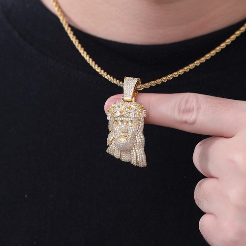 Iced out jesus piece crown - jesus,