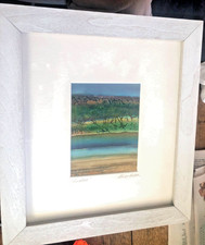 Alison Britton Shoreline. Framed signed batik on silk. Irish artist. 