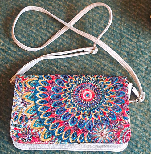 Pavers white leather - leather, crossbody