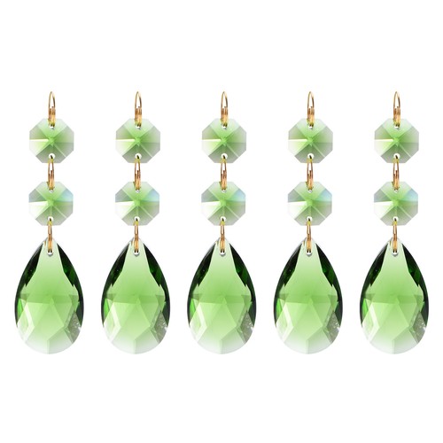 5pcs pendants teardrop green - 5pcs,