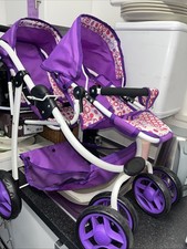 Smyths Toy Ella Twin Doll Stroller Deluxe Twin Pram Pushchair