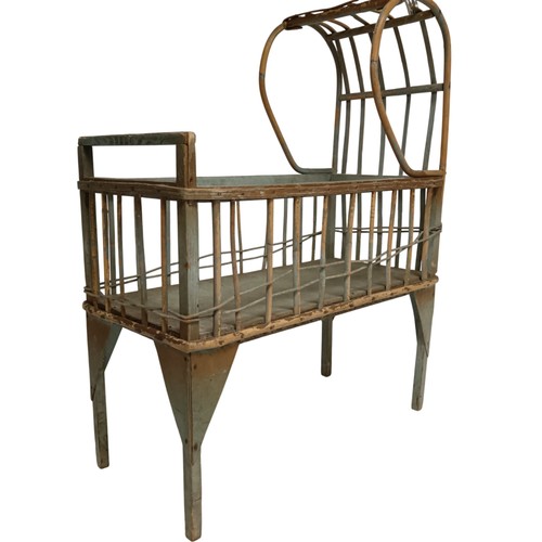 Antique victorian crib worn - antique,